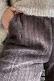 Nuk Stretch Velour Tapered Pant Chocolate